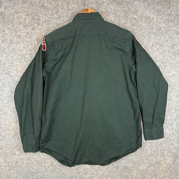 VTG Boy Scouts of America Shirt Mens 15 Medium Explorers BSA 1950s Sanforized - Picture 2 of 8